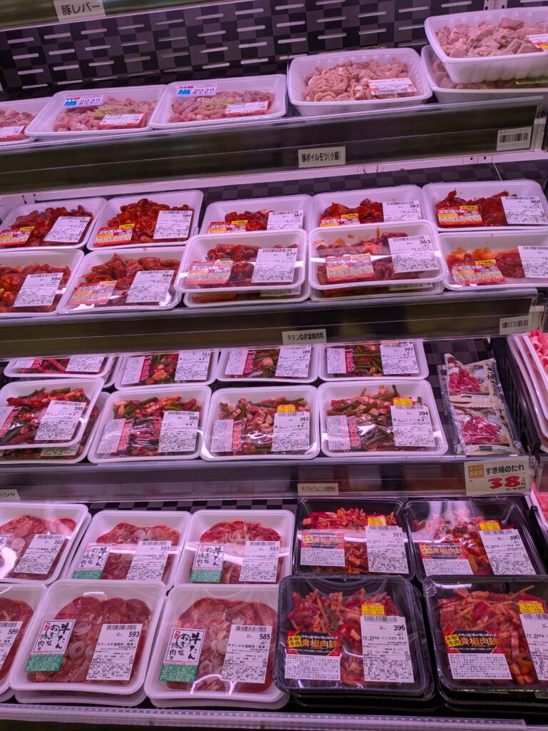バローの味付け肉売り場