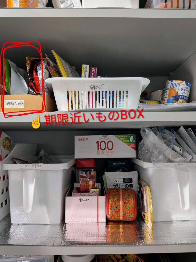 期限が近いものBOXの写真