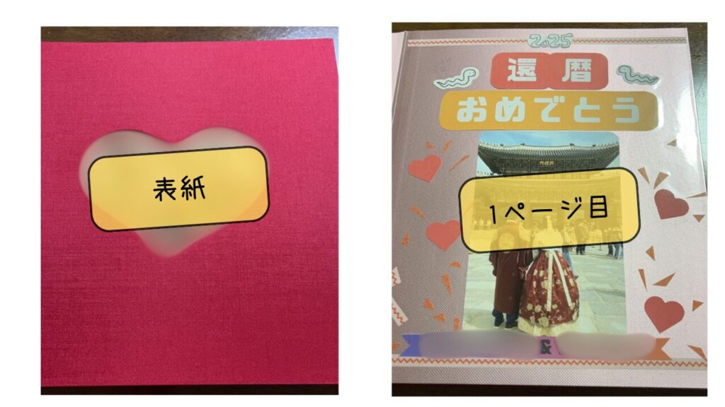 アルバム表紙と1ページ目